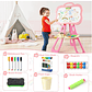 Pizarra Con Atril 3 En 1 Magnetica Doble Para Niños Y Niñas - Miniatura 2