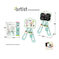 Pizarra Con Atril 3 En 1 Magnetica Doble Para Niños Y Niñas - Miniatura 2