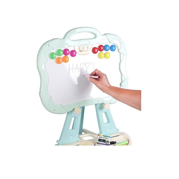 Pizarra Con Atril 3 En 1 Magnetica Doble Para Niños Y Niñas 5