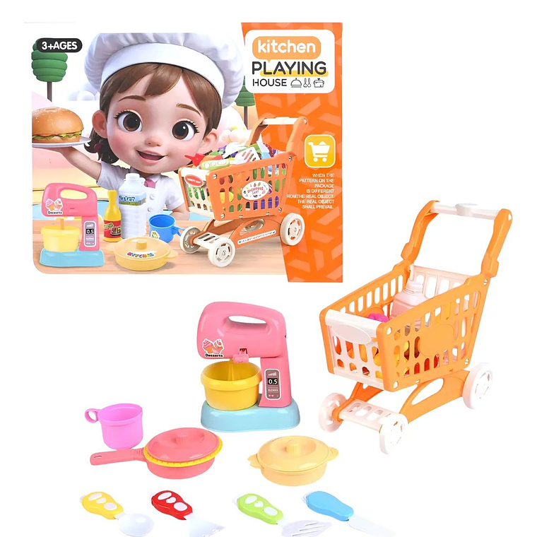 Juguete Set Carrito De Supermercado Con Accesorios 37 pzas 3