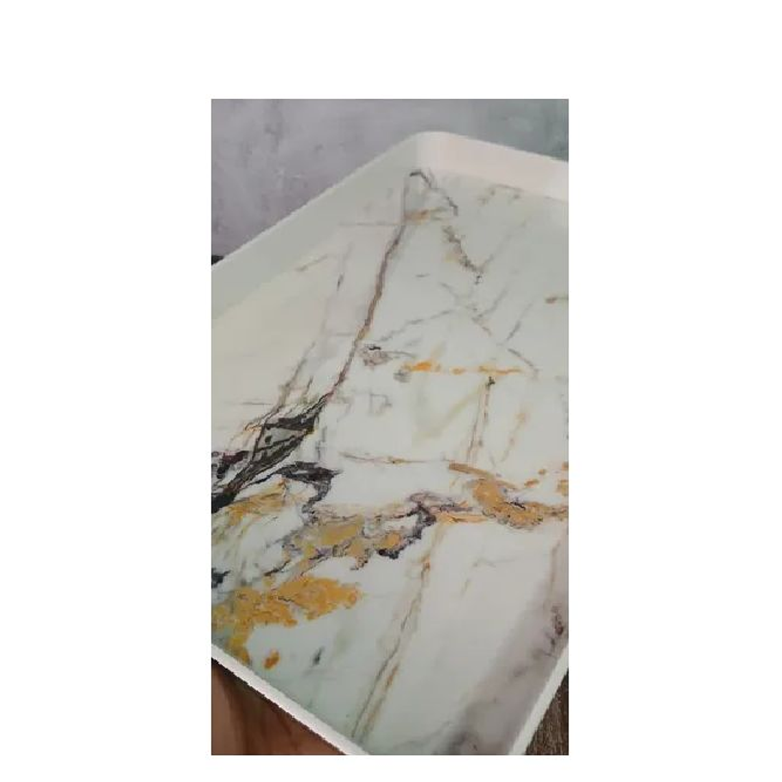 Bandeja Rectangular Grande Melamina Color Mármol 3