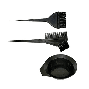 Kit Set Peluqueria Bowl Brochas Peine Para Tintura