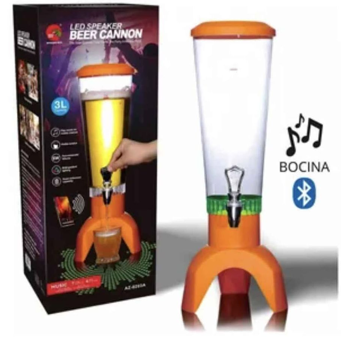 Dispensador De Bebidas Usb Parlante Bluetooth 1