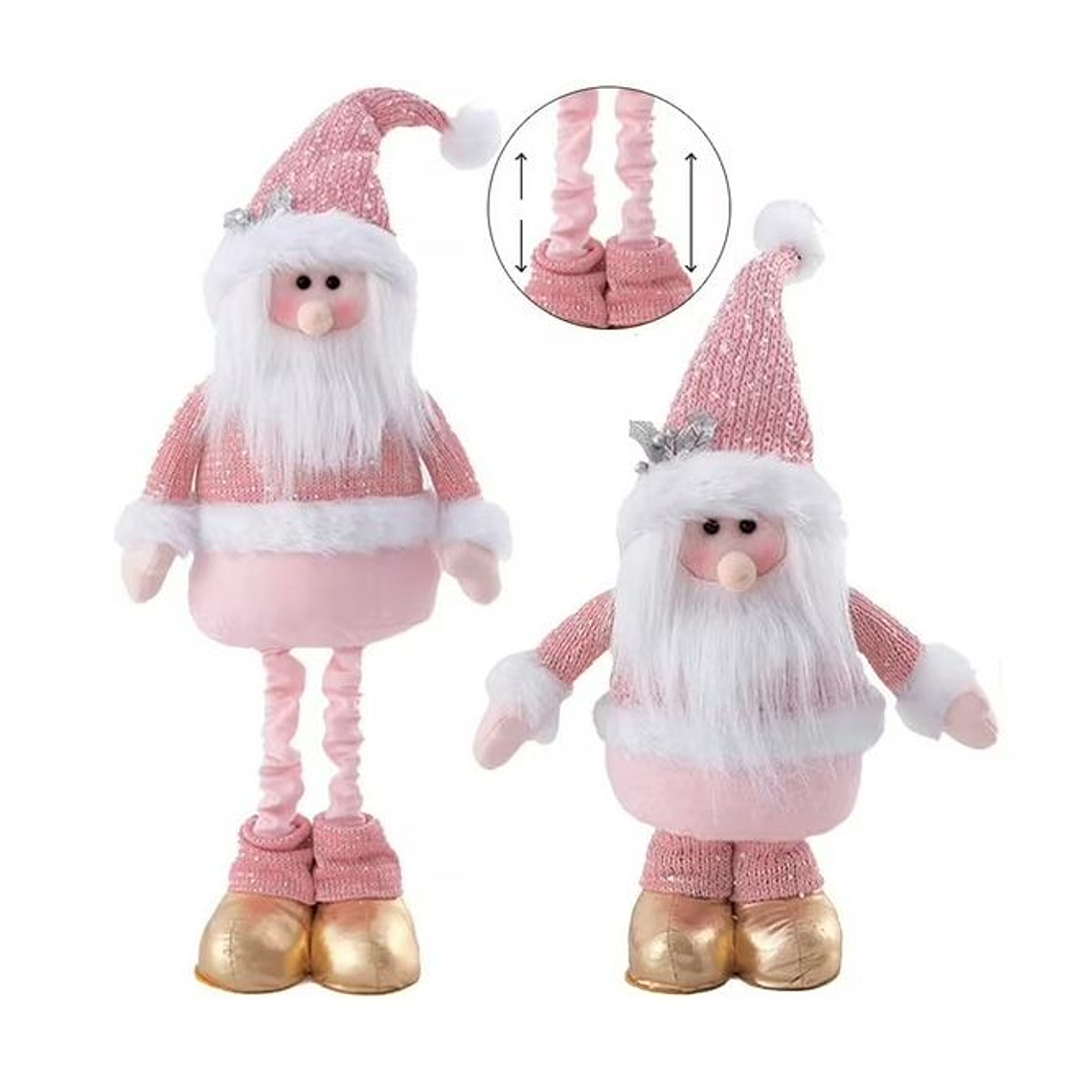 Viejito Pacuero Patas Largas Navidad Rosado 3