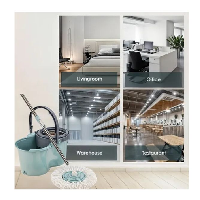 Mopa 360° Trapeador Trapero Microfibra Limpiador +centrifuga 4