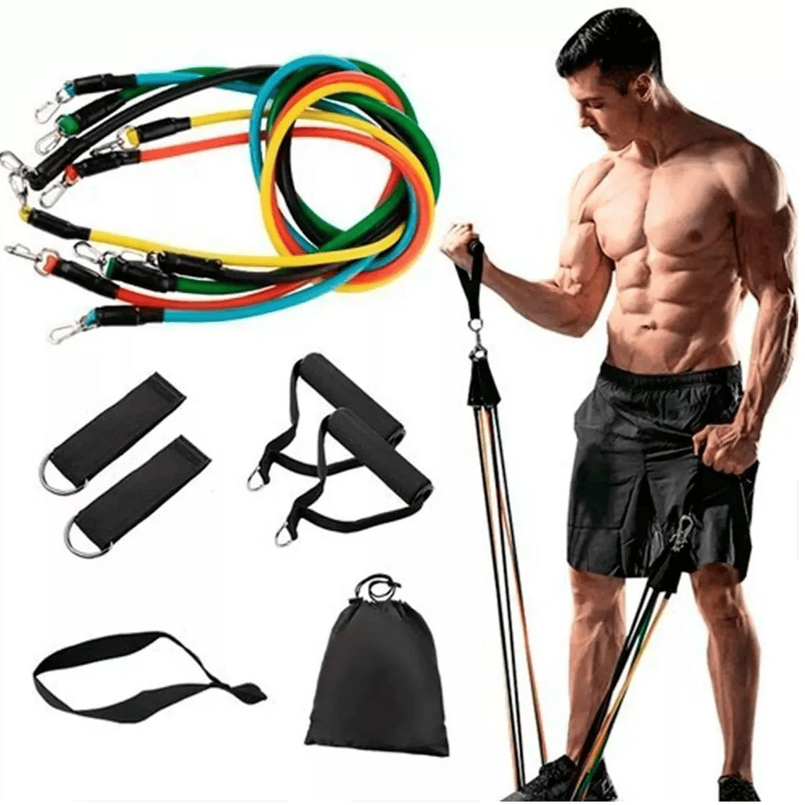 Set De 11 Piezas Bandas De Resistencia Tubulares, Fitness 2