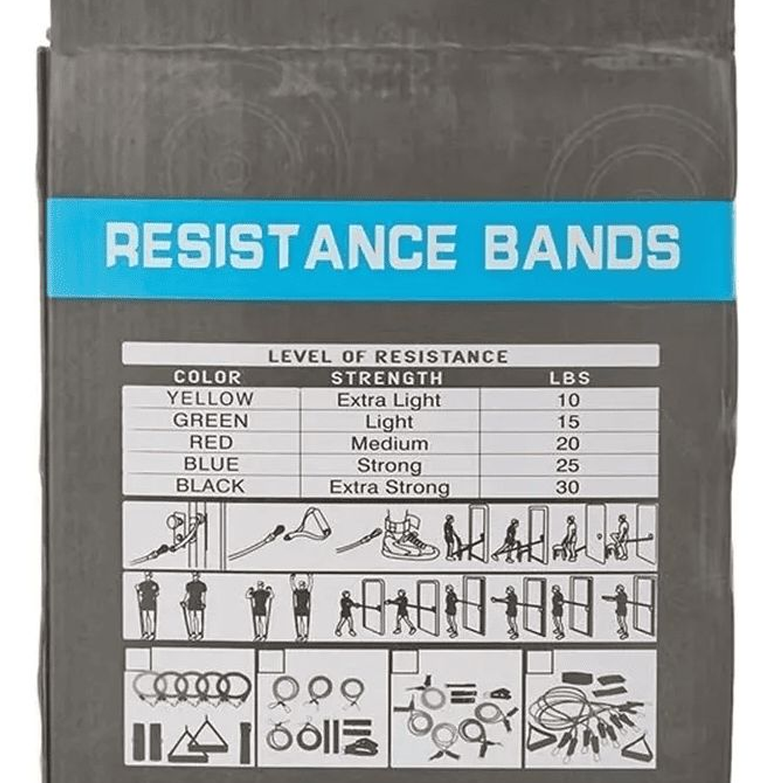Set De 11 Piezas Bandas De Resistencia Tubulares, Fitness 4