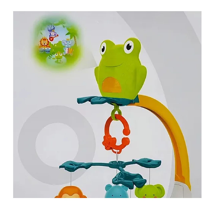 Movil Musical Bebe Sapo Rana Proyector 3