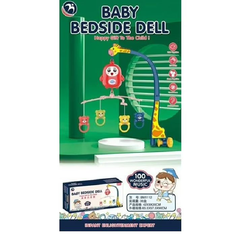 Movil De Cuna Musical Sonajero Bebé Proyector Luz -control 3