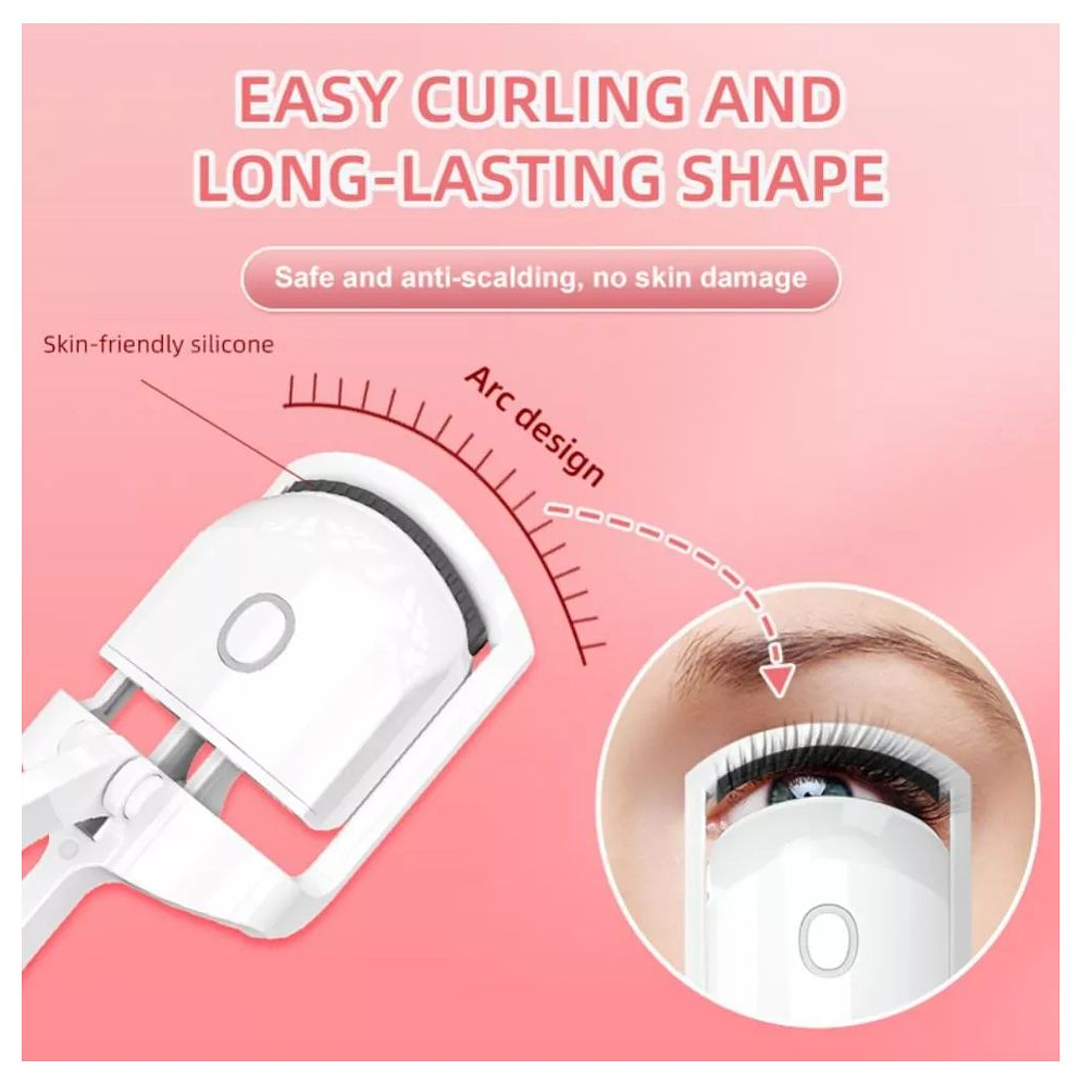 Rizador De Pestañas Eléctrico Elegante Carga Usb 2