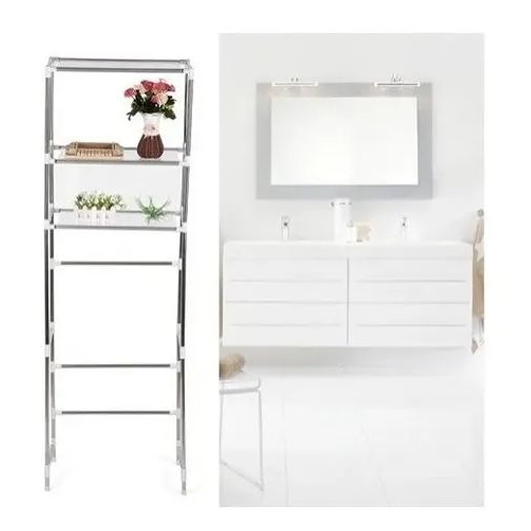 Repisa Baño Muebles Organizador Portatil Estante De Baño 3