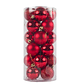 20 Esferas De Navidad Adornos Colgantes Rojas - Miniatura 2