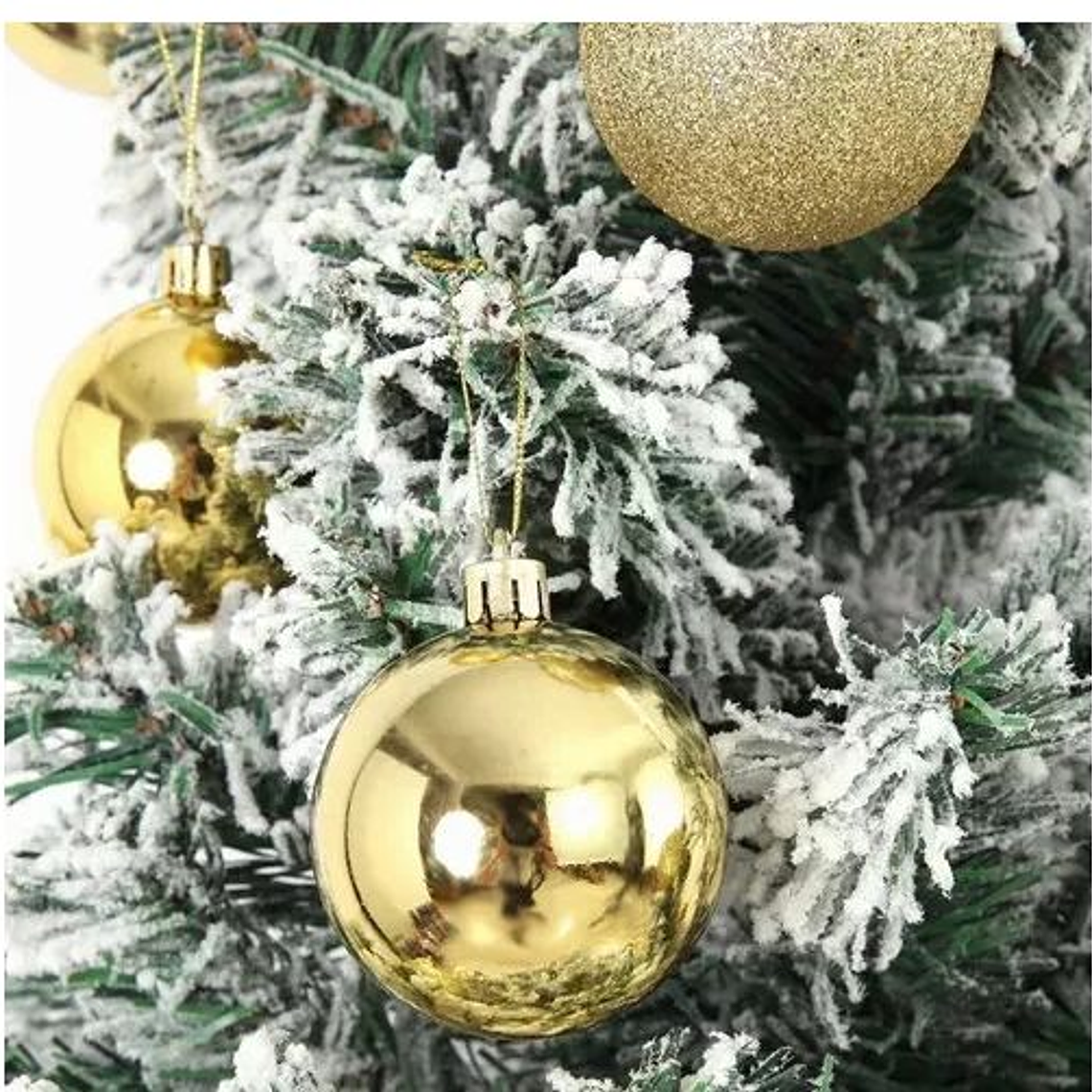 20 Esferas De Navidad Adornos Colgantes Daradas 3