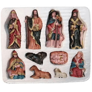 Pesebre Figuras De Resina 10 Figuras Navidad