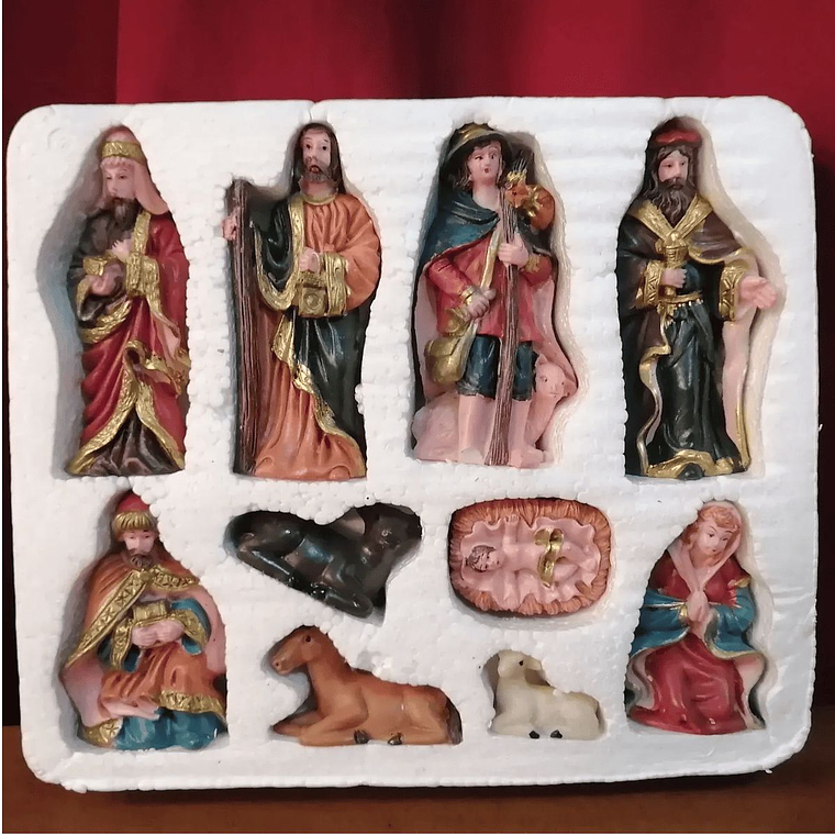 Pesebre Figuras De Resina 10 Figuras Navidad 2