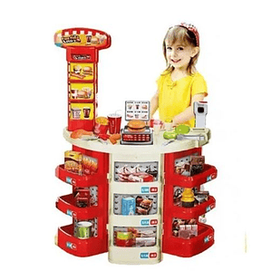 Juego Cocina Niños Comida Rápida Luz Sonido Y Accesorios