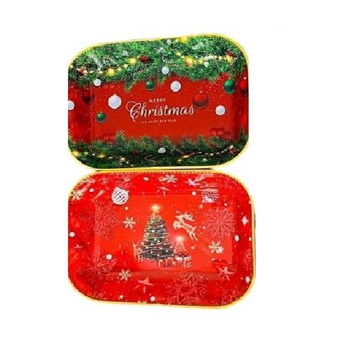 Fuente navideña rectangular bandeja plastica 2