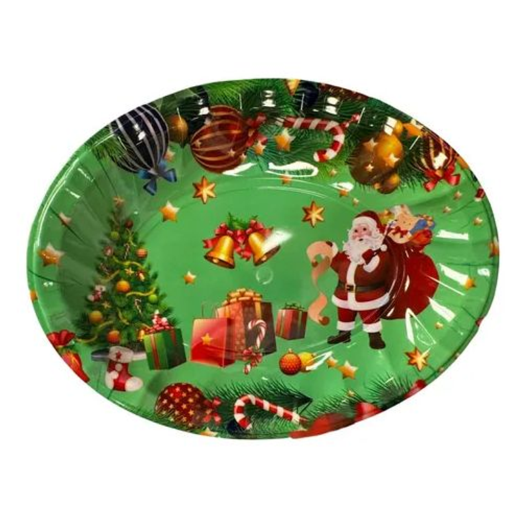 Fuente navideña rectangular bandeja plastica Oval 2