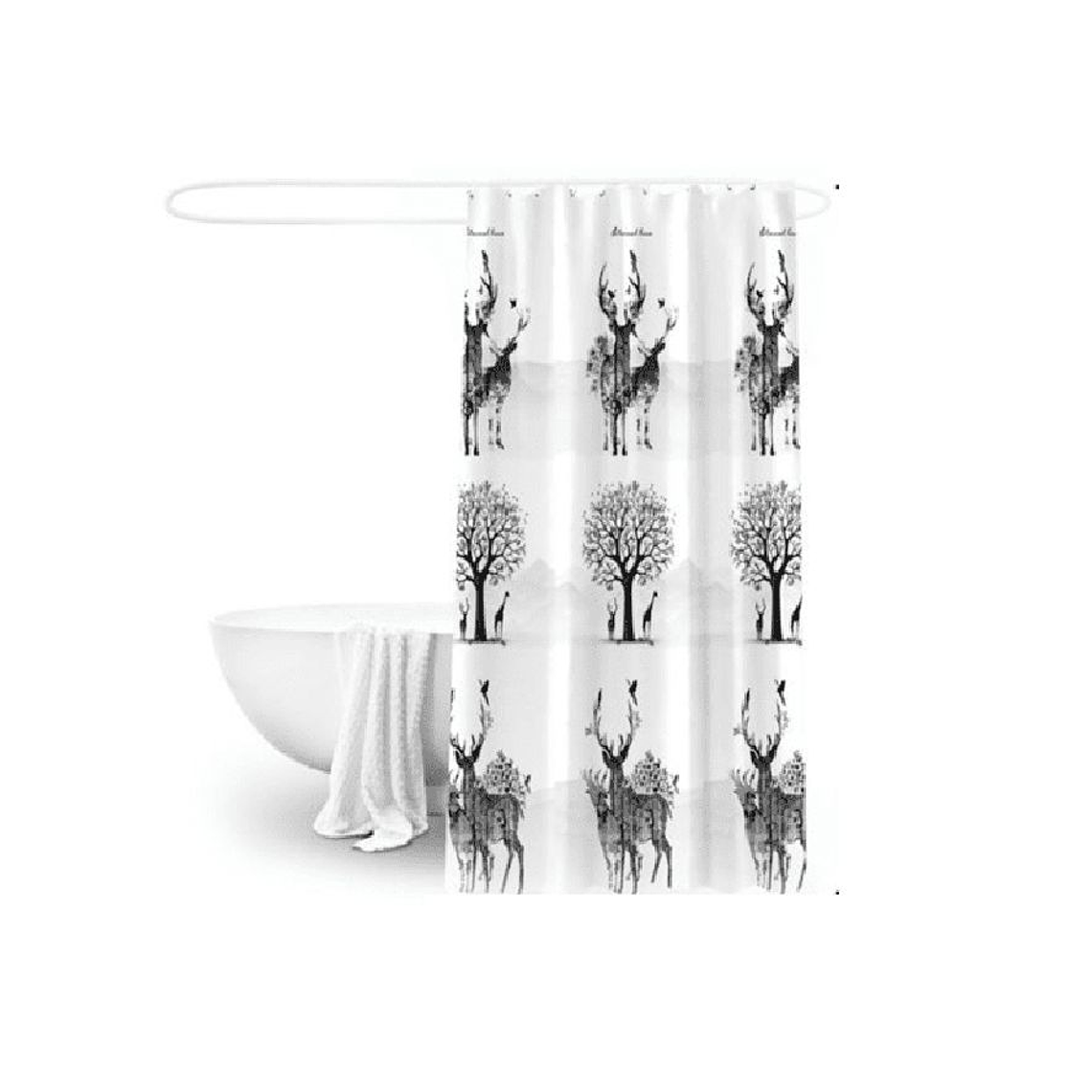 Cortina Ducha Baño 180x180 Elegante Reno 1