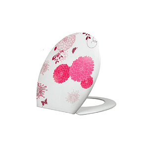 Tapa de Inodoro Baño WC Asiento Rosa