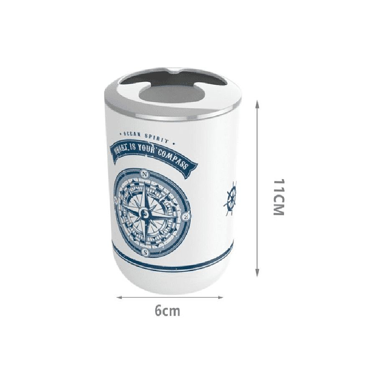 Set Juego De Baño 6 Piezas Accesorios Elegante Azul 7