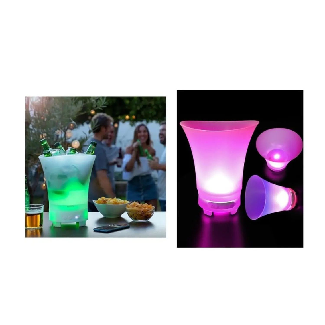 Hielera Parlante Cubetera Led Bluetooth Grande 7l Musical 2