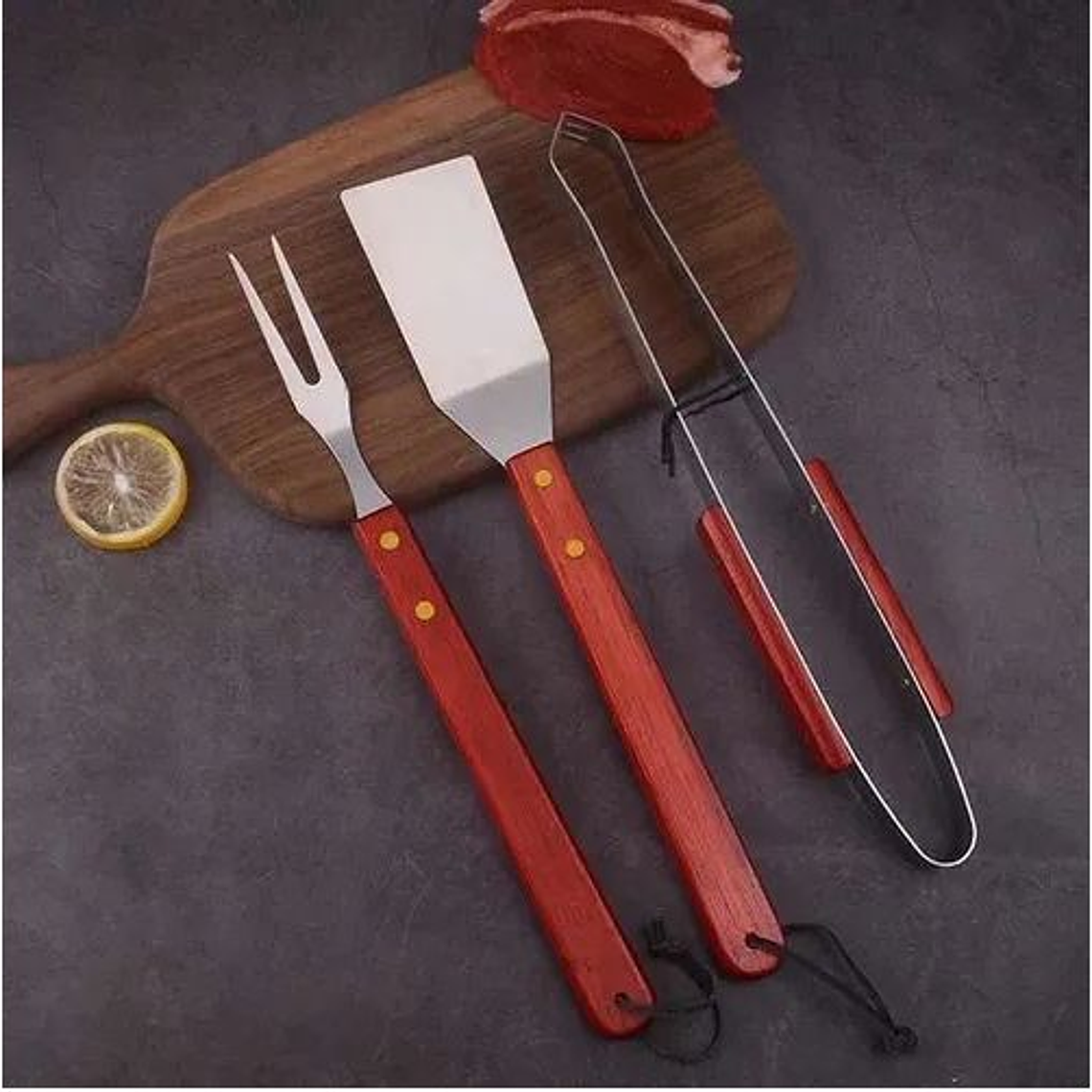 Set Parrillero Asado X3 Utensilio 1