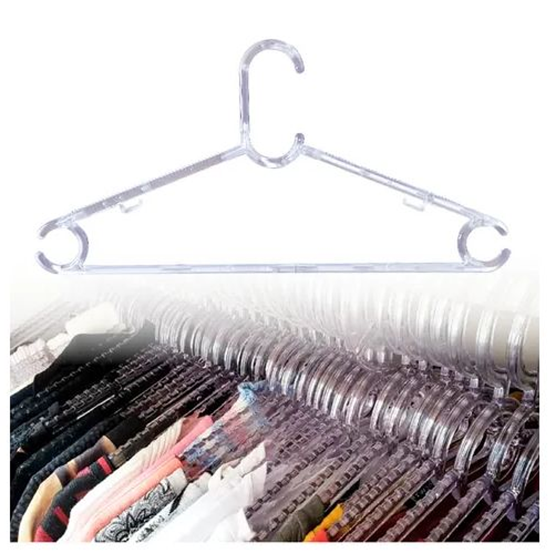 Juego de 12 perchas Ganchos acrílicas de Ropa 1