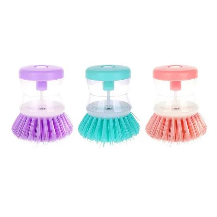 Cepillo Para Lavar Platos Con Dispensador 3