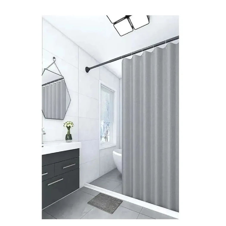 Cortina Baño Ducha Poliéster 180x180 Gris 1