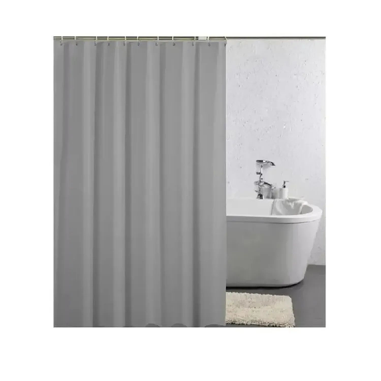 Cortina Baño Ducha Poliéster 180x180 Gris 2