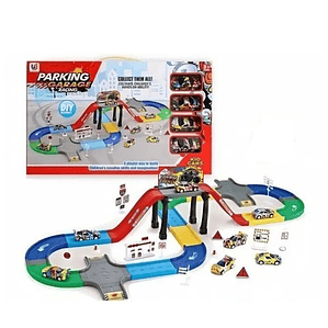 PISTA AUTOPISTA GARAGE RACING THE PARKING 2 NIVELES 4 AUTO