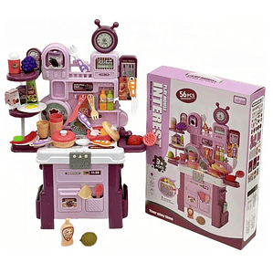 Juguete Cocina Infantil Con Sonido Y Luz Rosa