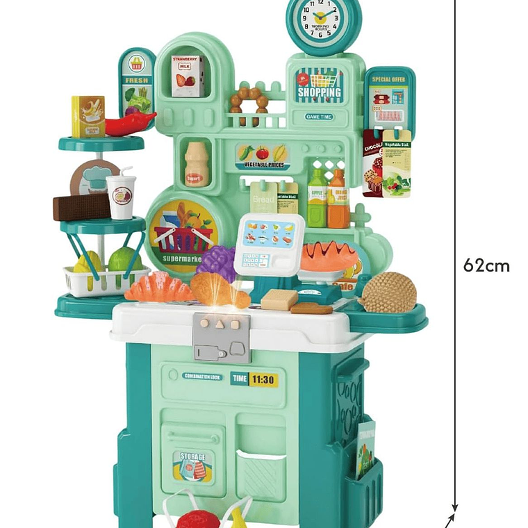 Juguete Cocina Infantil Con Sonido Y Luz verde 2