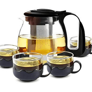 Set de tetera Infusor + 4 tazas