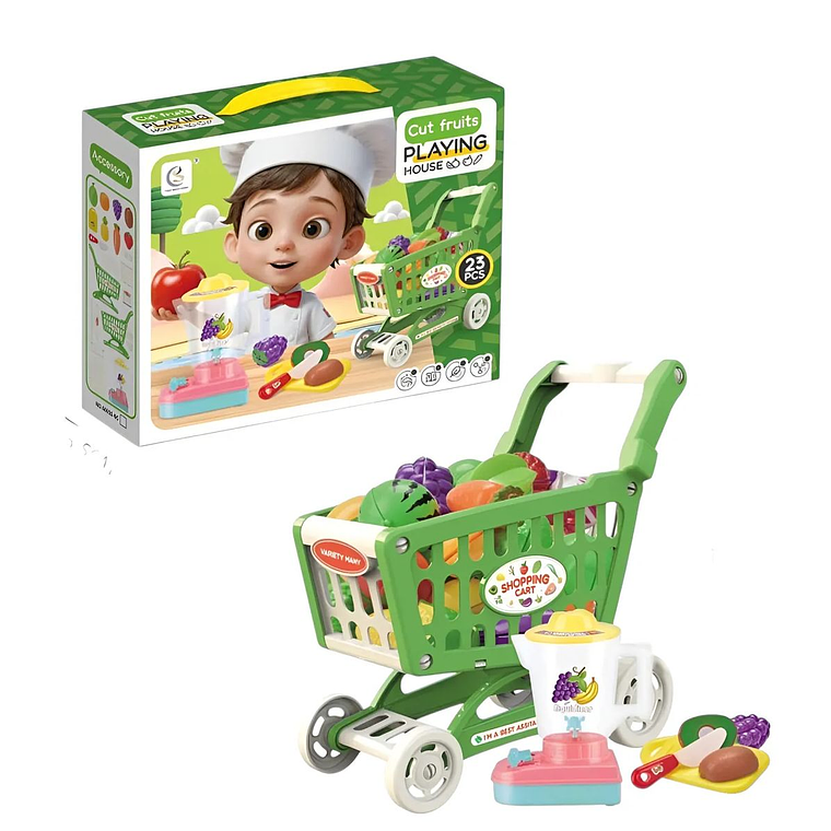 Juguete Set Carrito De Supermercado Con Accesorios 1