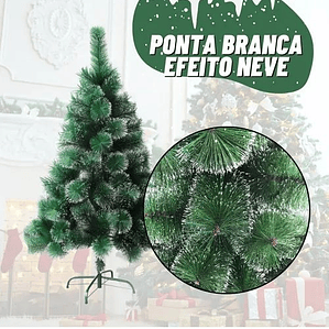 Árbol de Navidad verde con puntas blancas 120cm