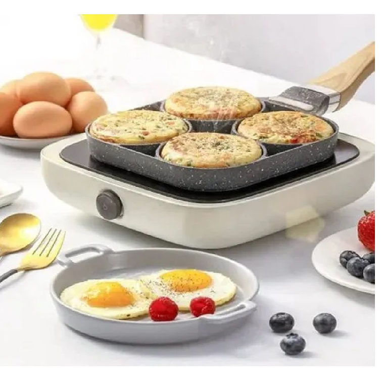 Sarten Manual Antiadherente Multiuso Hamburguesas Tortilla 4