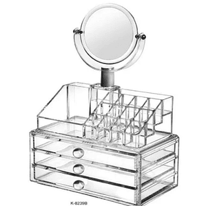 Organizador De Maquillaje Cosmetiquero Joyero Espejo