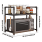 Organizador Con Estantante Para Microondas Cocina Negro - Miniatura 2