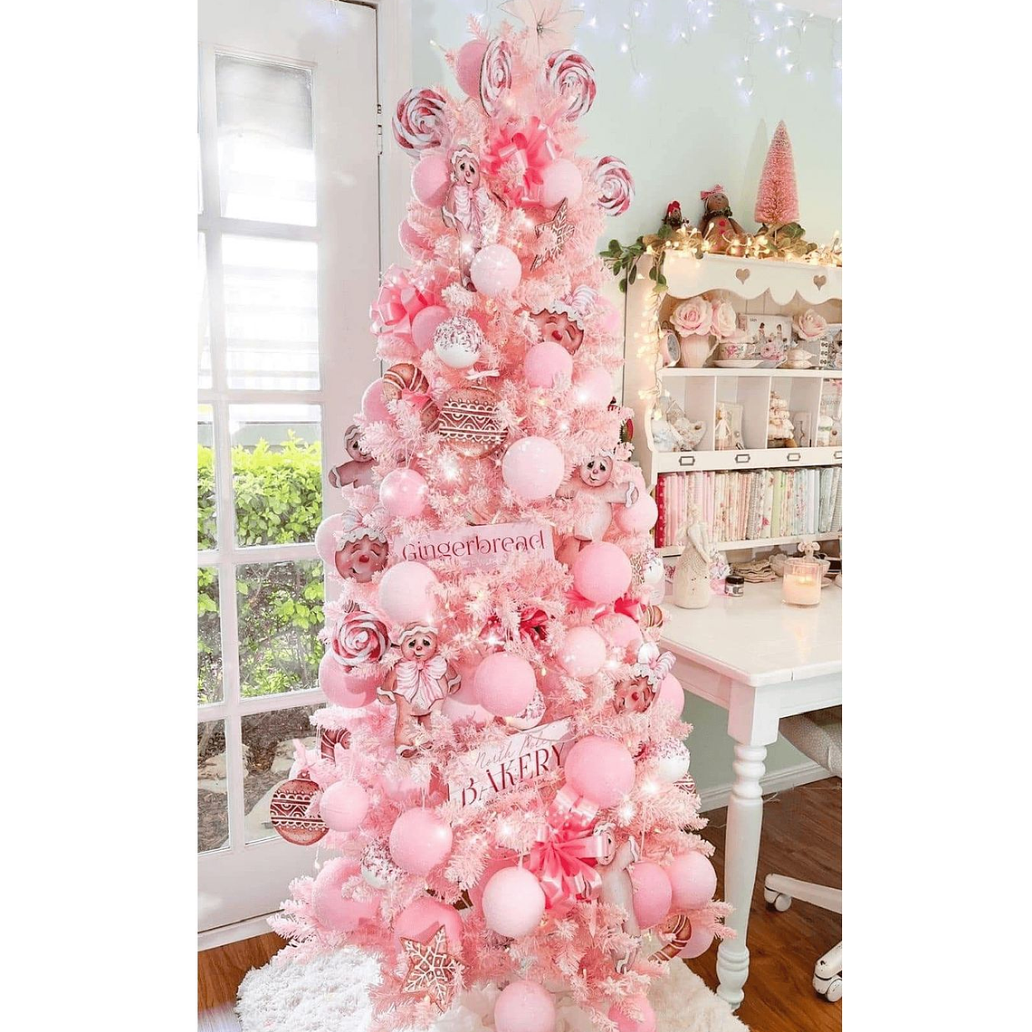 Arbol de Navidad Rosa 210CM 2