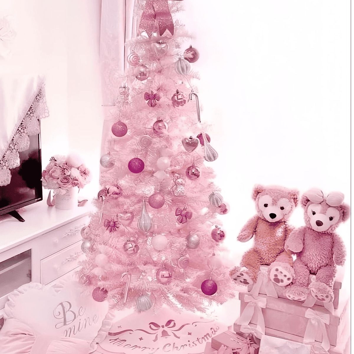 Arbol de Navidad Rosa 210CM 3
