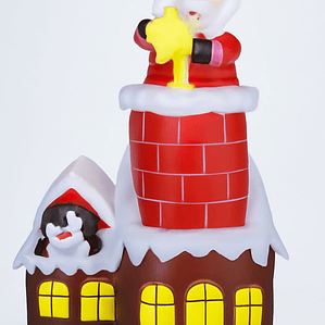 Viejito Pacuero con Chimenea Navidad Inflable 210cm