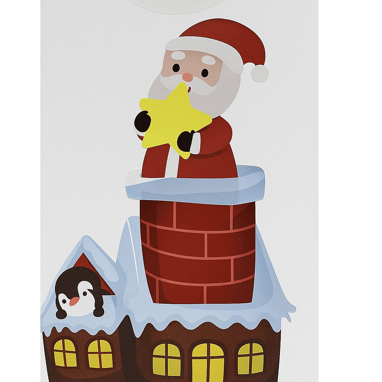 Viejito Pacuero con Chimenea Navidad Inflable 210cm 2