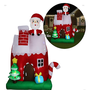 Casa Viejito Pascuero Navidad Inflable