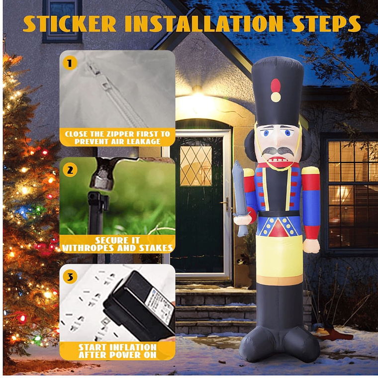 Cascanueces Inflable Navidad 2,4 Mtrs 4