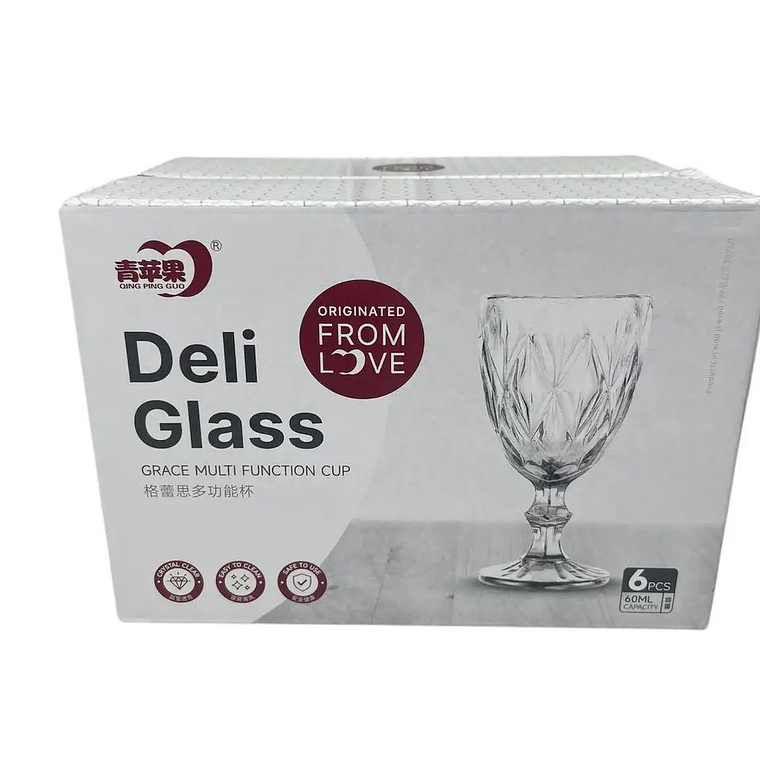 Juego de copas Vintage 6 piezas 60 ml 2