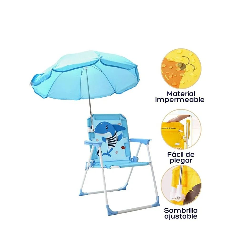 Silla Asiento Camping Niños Plegable Verano 5