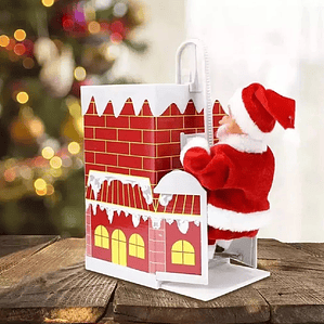 Viejito Pascuero Escala Chimenea Navidad Decoración