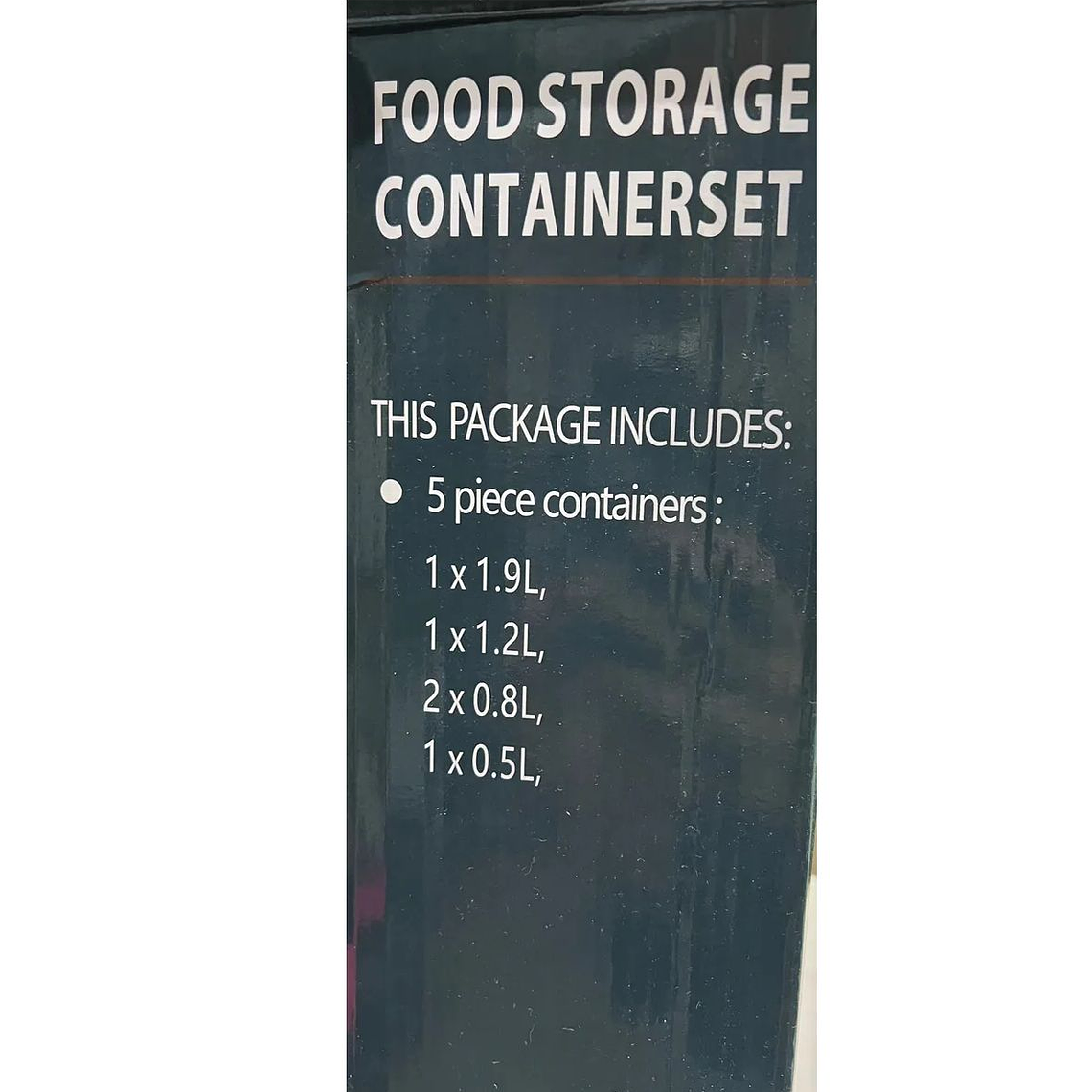 Contenedores Alimento Hermeticos Set 5 Piezas Cierre Facil 3